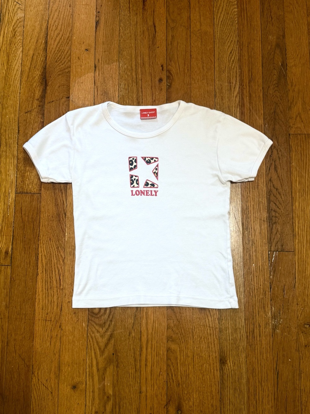 Lonely Ghost Leopard-print Baby Tee